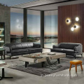 新製品デザインレザー家具3シーターソファ